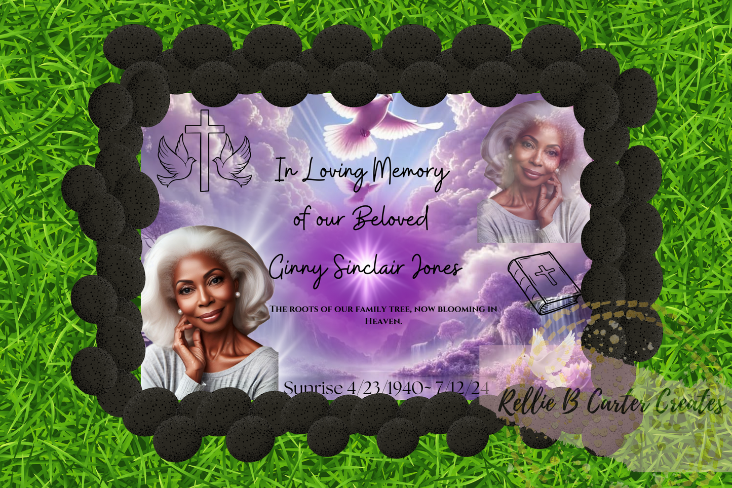 Custom Waterproof Memorial Headstone – Personalized Gravestone Marker