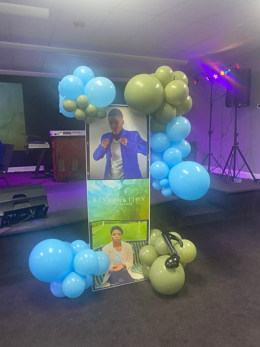 Custom Banner w/Banner stand vertical only